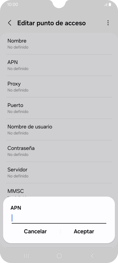 Introduce airtelwap.es y pulsa Aceptar.