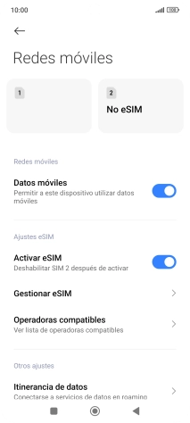 Pulsa Gestionar eSIM.