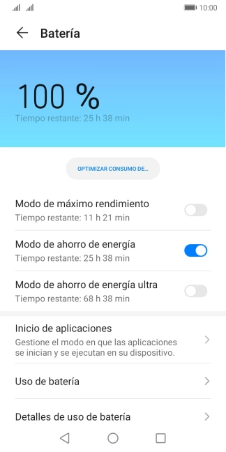Pulsa la tecla de inicio para terminar y regresar a la pantalla de inicio.