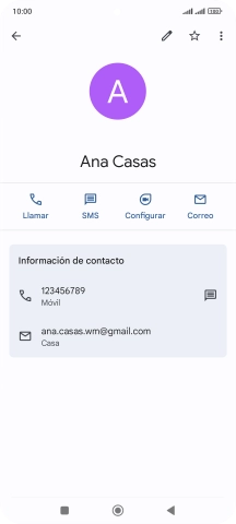Pulsa el número de teléfono deseado.