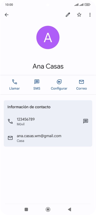 Pulsa el número de teléfono deseado.