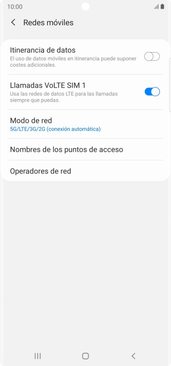 Pulsa Nombres de los puntos de acceso.