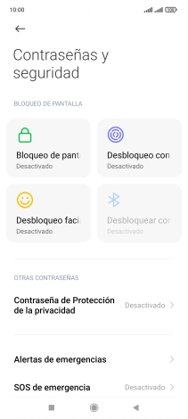 Pulsa Desbloqueo con huella dactilar.