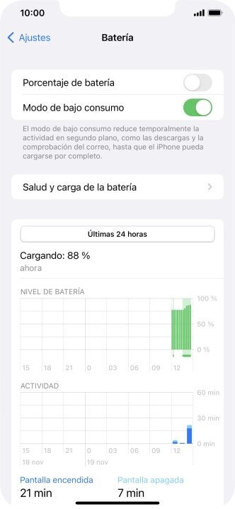Desliza el dedo hacia arriba desde la parte inferior de la pantalla para terminar y volver a la pantalla de inicio.