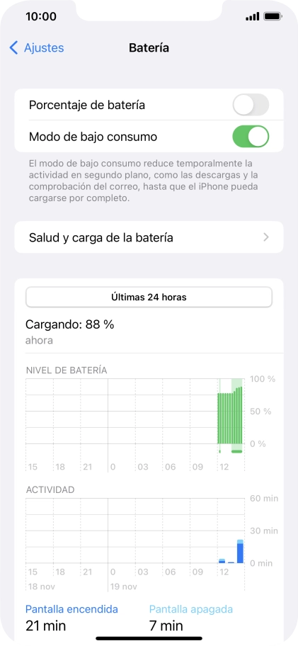 Desliza el dedo hacia arriba desde la parte inferior de la pantalla para terminar y volver a la pantalla de inicio.
