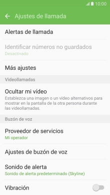 Pulsa Ajustes de buzón de voz.
