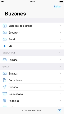Pulsa la cuenta de correo electrónico deseada.