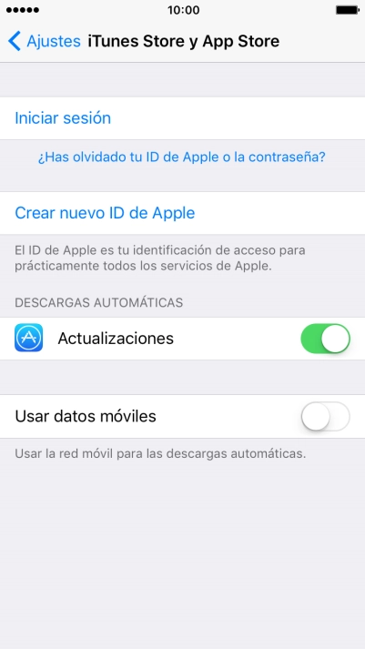 Si no tienes un ID de Apple, pulsa Crear nuevo ID de Apple y sigue las indicaciones de la pantalla para ver cómo crear un ID de Apple.