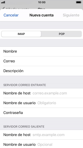 Pulsa IMAP.