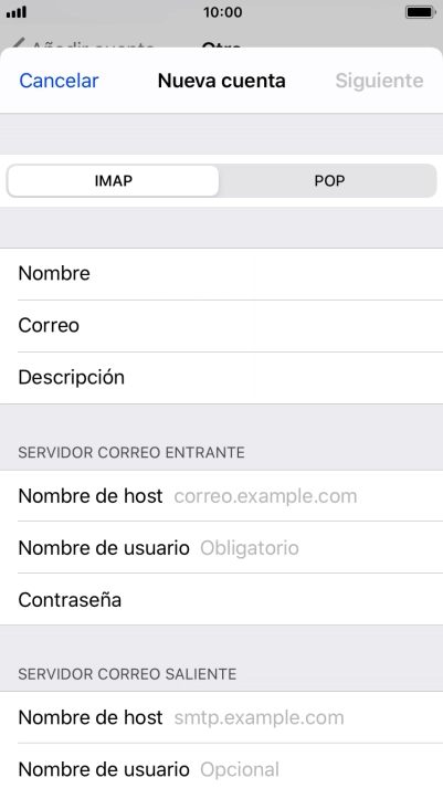Pulsa IMAP.