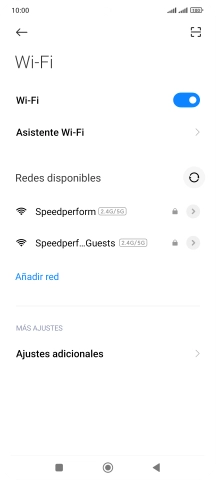 Pulsa la red wifi deseada.