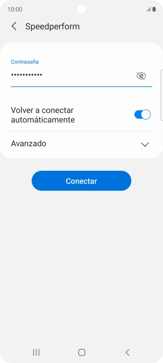 Introduce la contraseña de la red wifi y pulsa Conectar.
