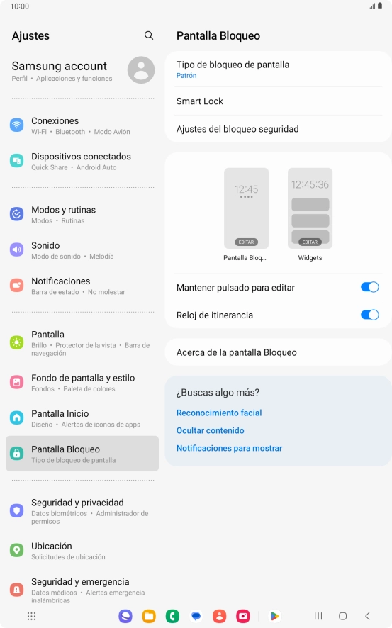 Pulsa Tipo de bloqueo de pantalla e introduce el código de seguridad extra que has creado anteriormente.