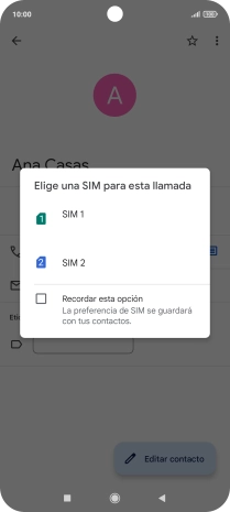 Pulsa la tarjeta SIM deseada.