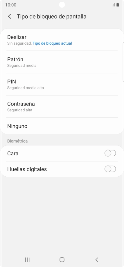 Pulsa Huellas digitales.