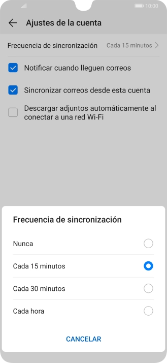Pulsa el ajuste deseado.