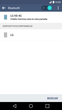 Pulsa el dispositivo Bluetooth deseado y sigue las indicaciones de la pantalla para vincular el dispositivo al teléfono.