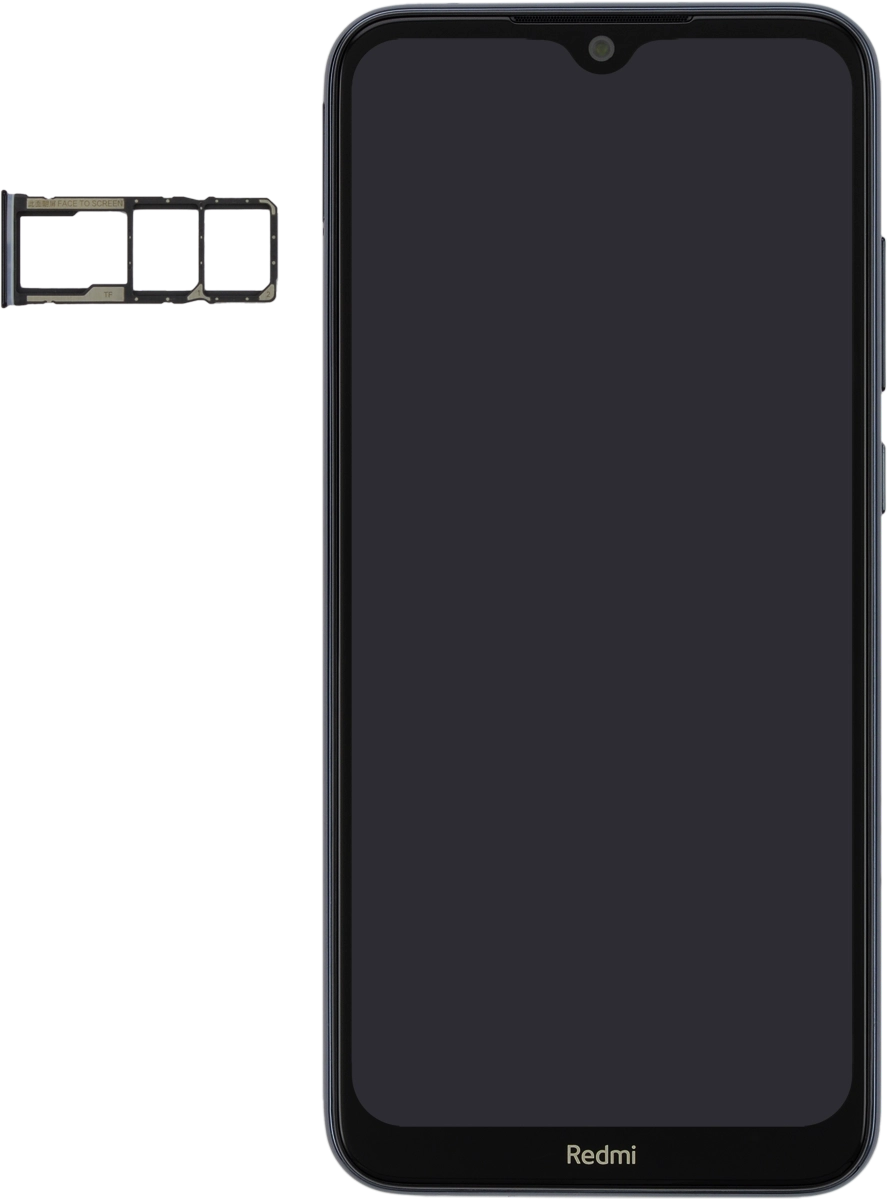 Gira la tarjeta SIM de modo que la esquina biselada de la tarjeta coincida con la esquina biselada del primer contenedor. A continuación insértala en el contenedor.