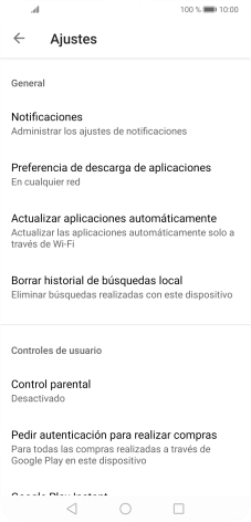 Pulsa Actualizar aplicaciones automáticamente..