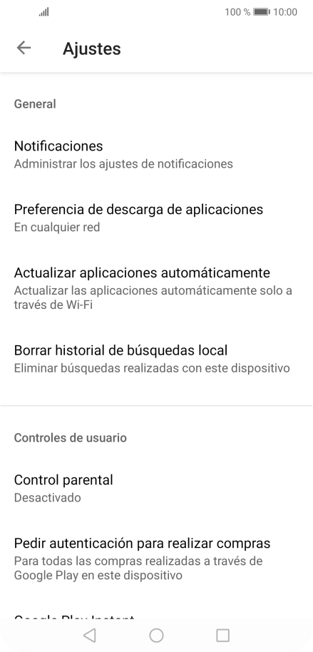Pulsa Actualizar aplicaciones automáticamente..