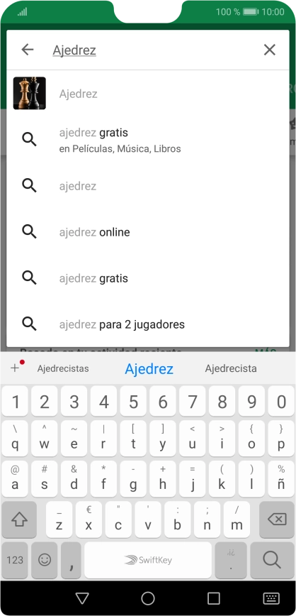 Introduce el nombre del tema o de la app y pulsa el icono de búsqueda.