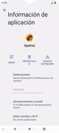 Pulsa Almacenamiento y caché.