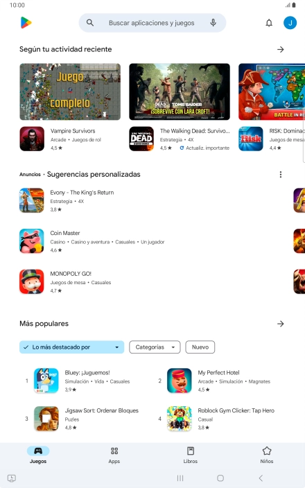 Pulsa el icono de perfil.