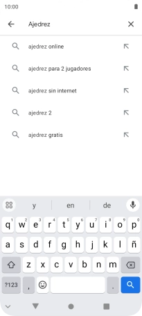 Introduce el nombre del tema o de la app y pulsa el icono de búsqueda.