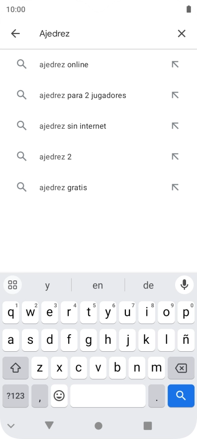 Introduce el nombre del tema o de la app y pulsa el icono de búsqueda.