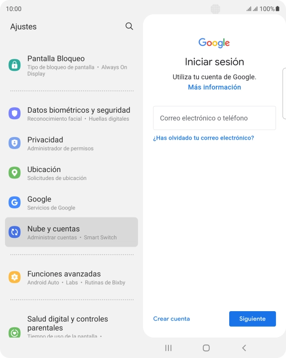 Si no tienes una cuenta de Google, pulsa Crear cuenta y sigue las indicaciones de la pantalla para ver cómo crear una cuenta nueva.