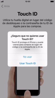 Si desactivas la función, pulsa No usar.