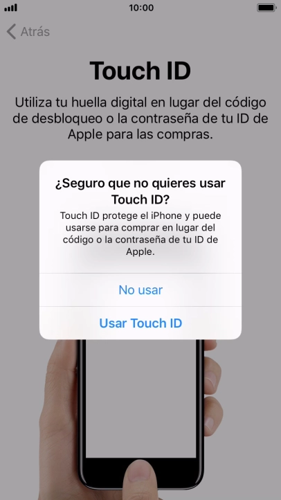 Si desactivas la función, pulsa No usar.