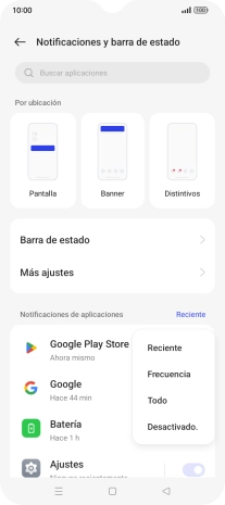 Pulsa el ajuste deseado.
