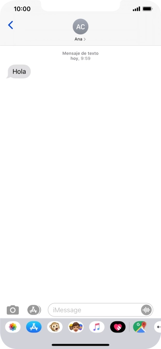 Desliza el dedo hacia arriba desde la parte inferior de la pantalla para terminar y volver a la pantalla de inicio.