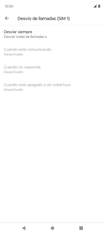 Pulsa el tipo de desvío deseado.