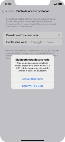 Si la función de wifi está activada, pulsa Solo Wi-Fi y USB.