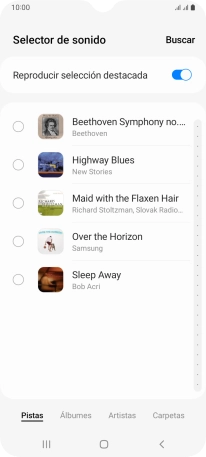Pulsa los timbres de llamada deseados para escucharlos.