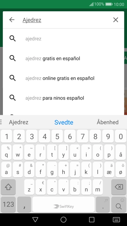 Introduce el nombre del tema o de la app y pulsa el icono de búsqueda.