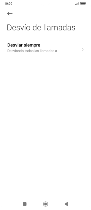 Pulsa el tipo de desvío deseado.