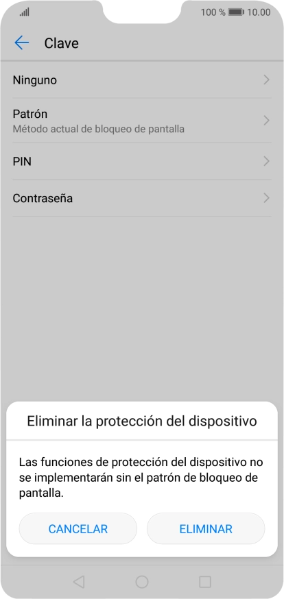 Pulsa ELIMINAR.