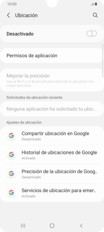 Pulsa el indicador para activar o desactivar la función.