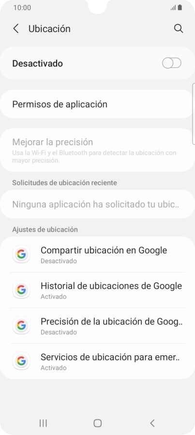 Pulsa el indicador para activar o desactivar la función.