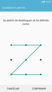 Vuelve a introducir el código de seguridad seleccionado y pulsa CONFIRMAR.