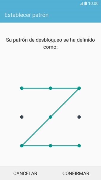 Vuelve a introducir el código de seguridad seleccionado y pulsa CONFIRMAR.