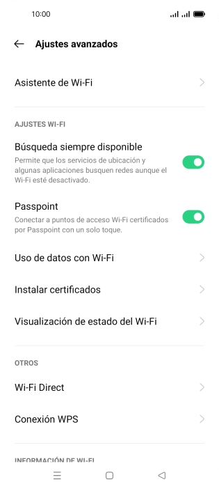 Pulsa Asistente de Wi-Fi.