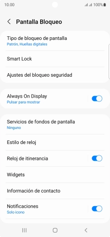 Pulsa Tipo de bloqueo de pantalla e introduce el código de seguridad extra que has creado anteriormente.