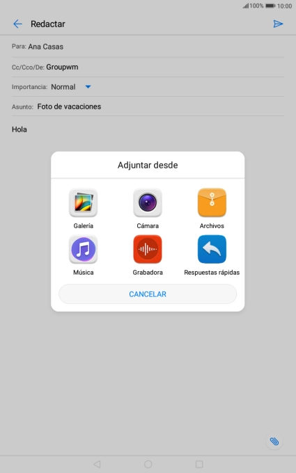 Pulsa Archivos y desplázate a la carpeta deseada.