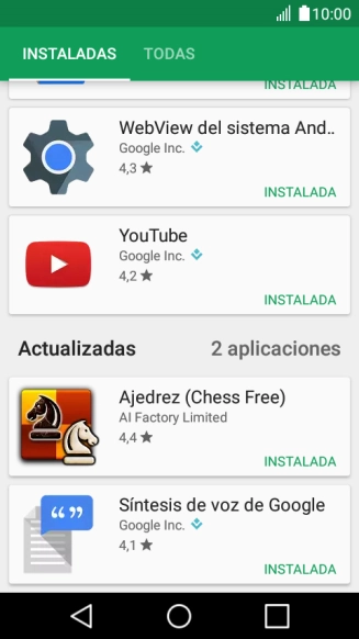 Pulsa la app deseada.