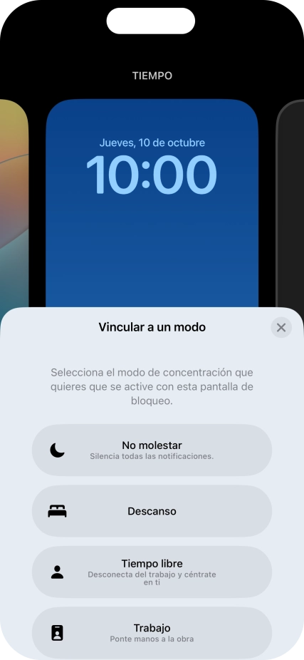 Pulsa un modo de concentración.