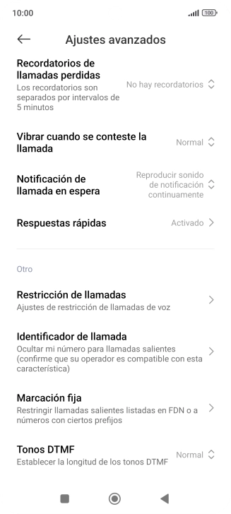 Pulsa Marcación fija.